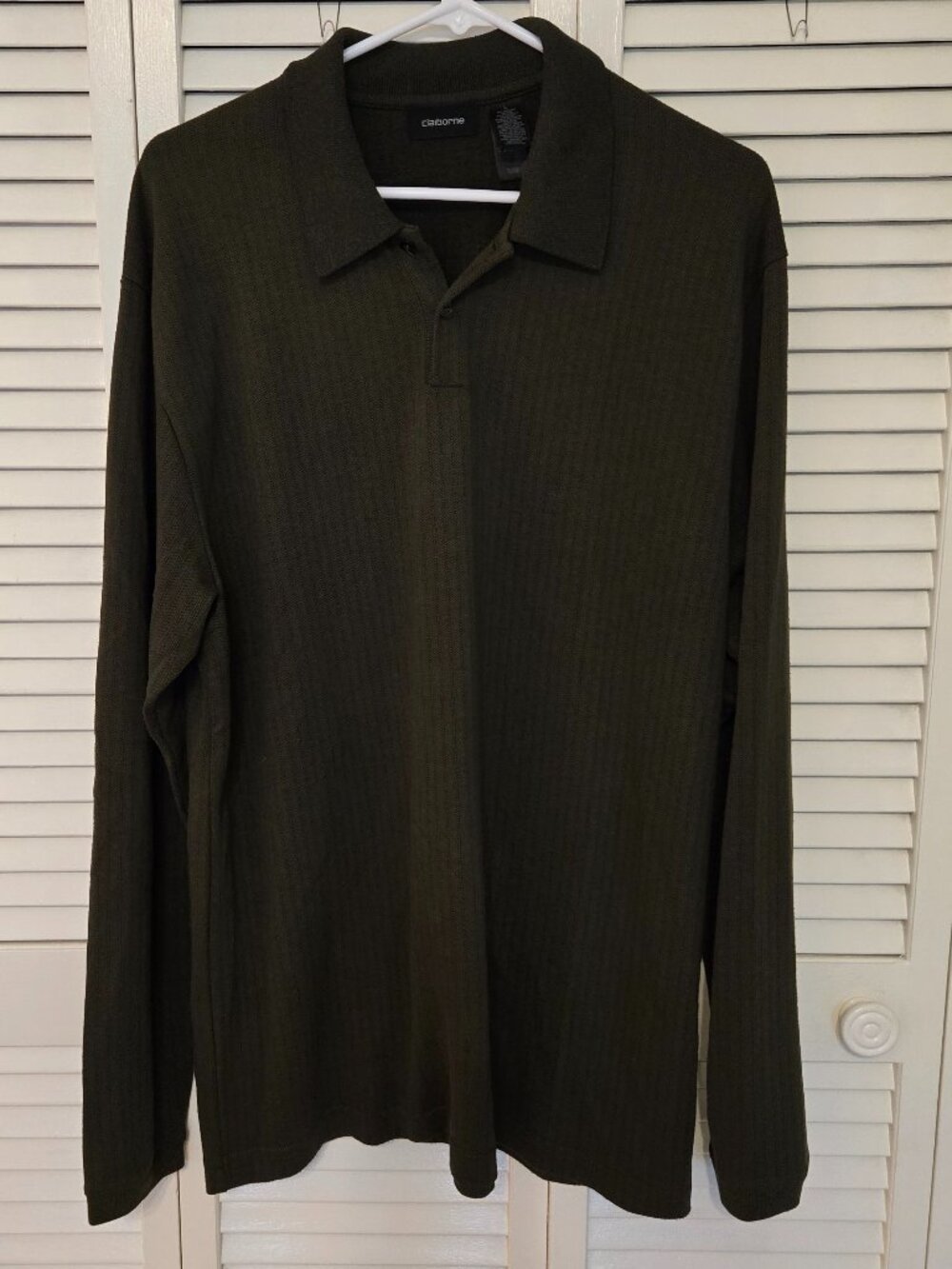 Claiborne Men's Polo Sweater - Size L